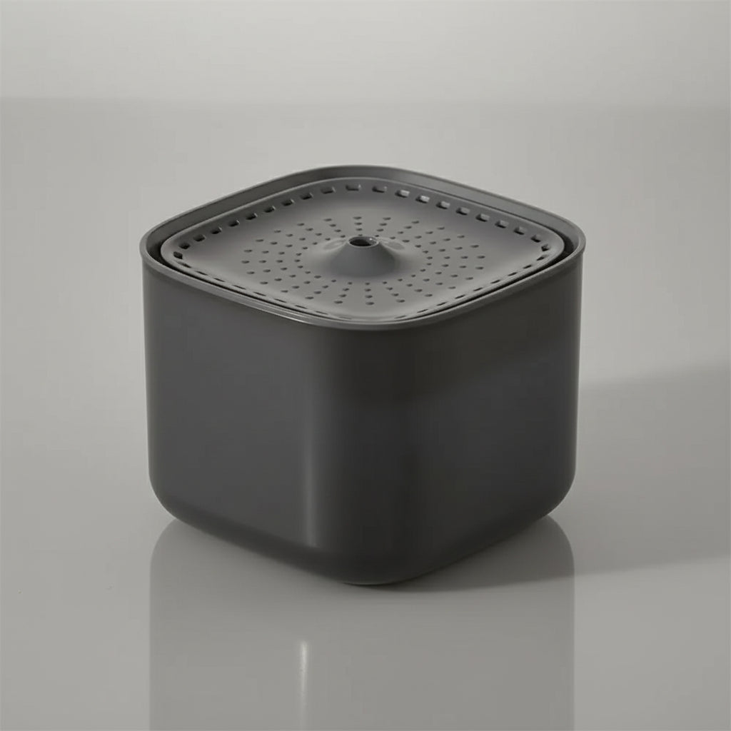 Stijlvolle zwarte watercontainer met 13cm hoogte