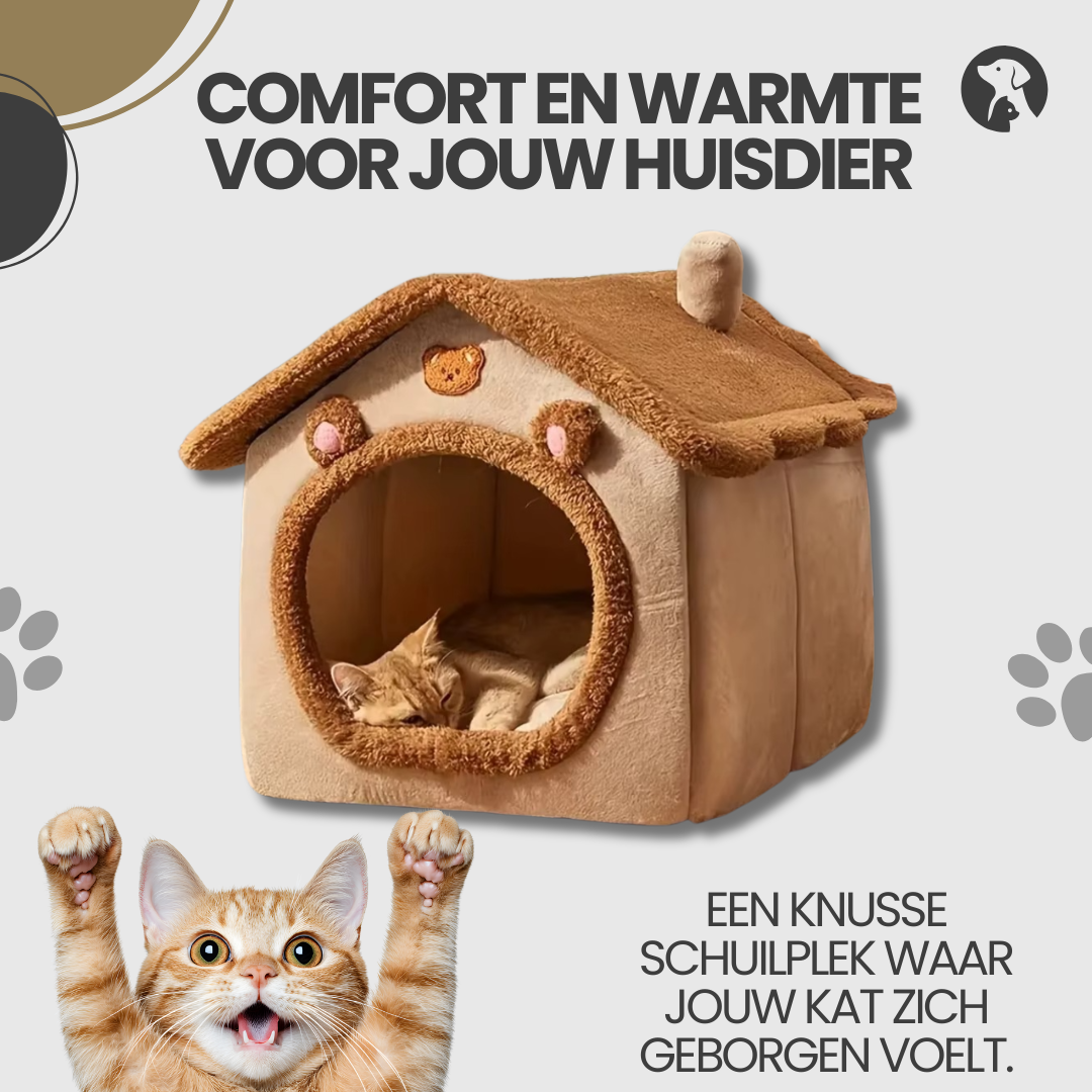 Zacht en warm kattenhuis voor ultiem comfort en geborgenheid