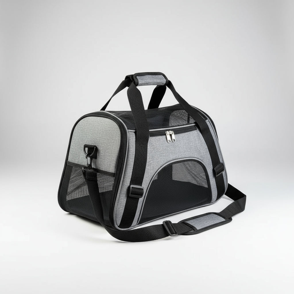 Grijze dierentransporttas voor huisdieren