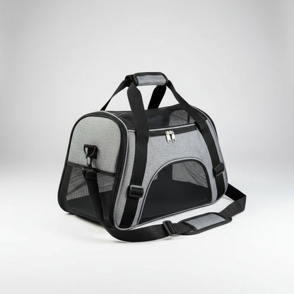 Grijze dierentransporttas voor huisdieren