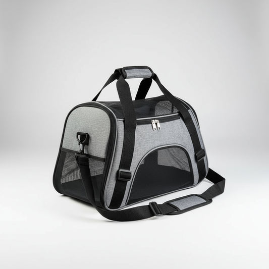 Grijze dierentransporttas voor huisdieren