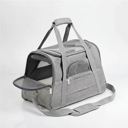 Draagbare kattenmand met ademend gaas voor comfort