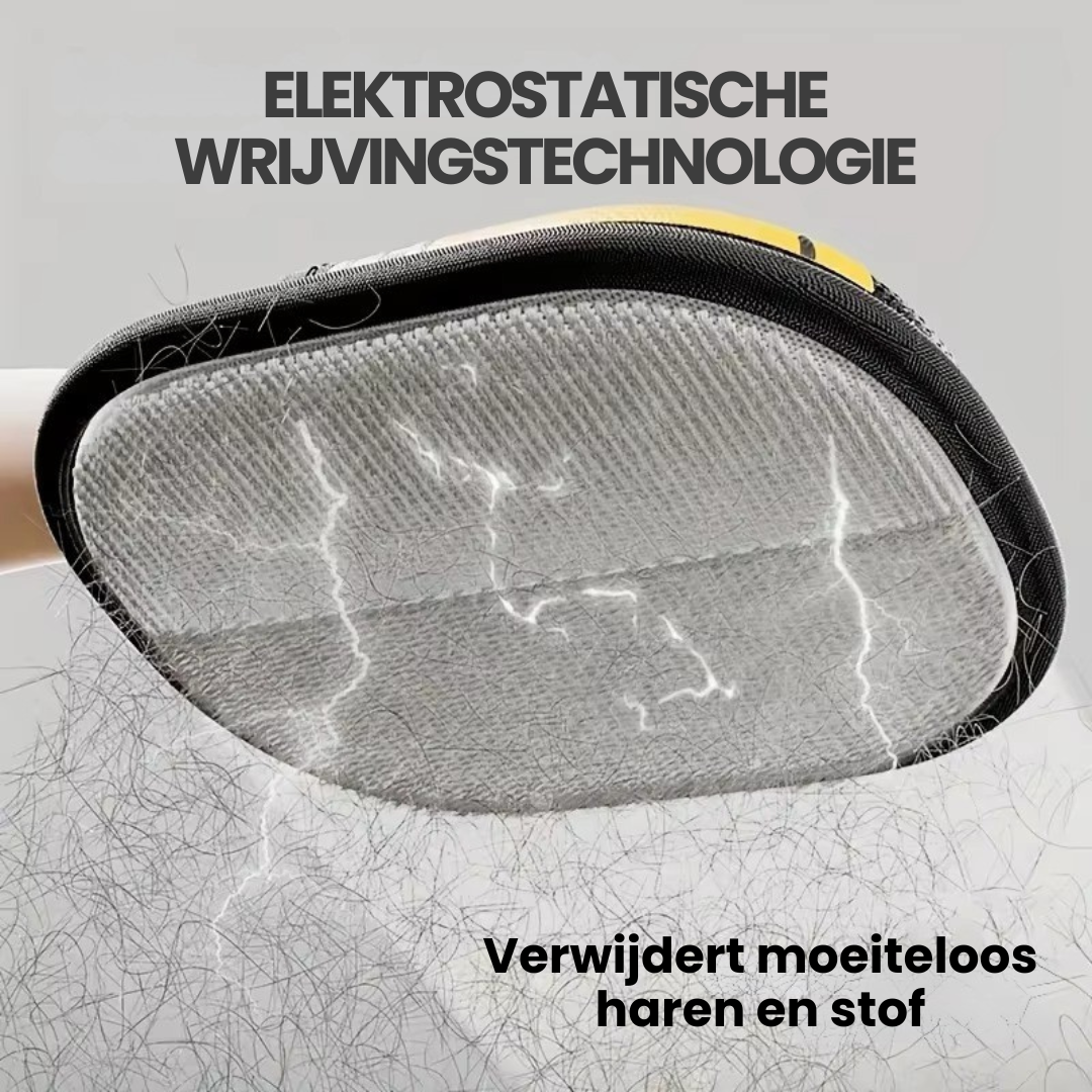 Elektrostatische kattenborstel die moeiteloos haren aantrekt en verwijdert