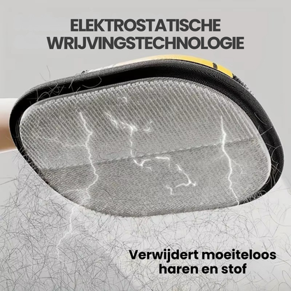 Elektrostatische kattenborstel die moeiteloos haren aantrekt en verwijdert