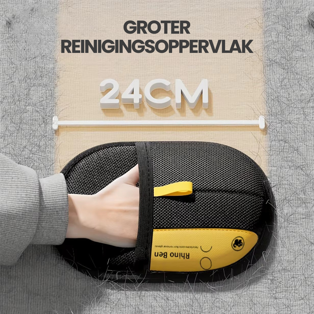 Kattenborstel met groter reinigingsoppervlak voor efficiënte haarverwijdering