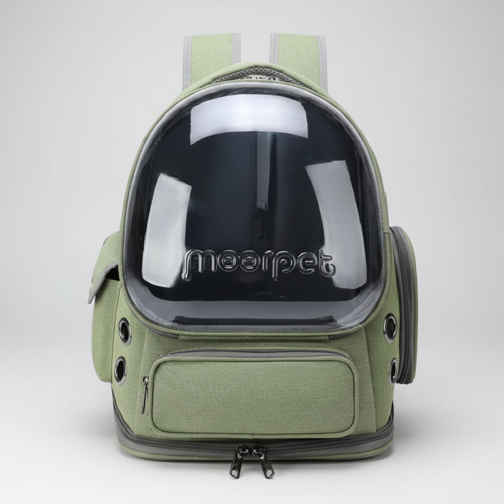 Duurzame huisdier transportrugzak met transparante voorkant