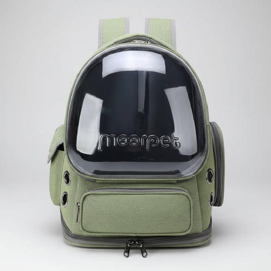 Duurzame huisdier transportrugzak met transparante voorkant