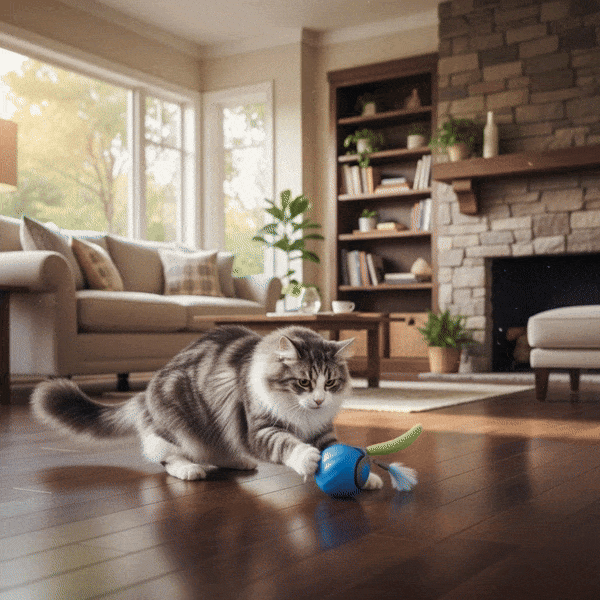 Interactieve kattenbal USB oplaadbaar speeltje voor katten