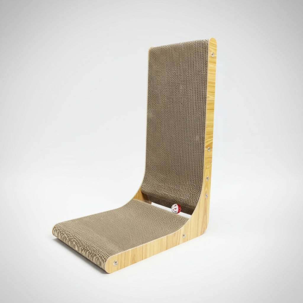 Houten kattenkrabber voor krabben en rusten.