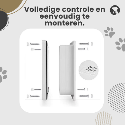 Kattenluik met vierwegs veiligheidsslot voor volledige controle en eenvoudige montage