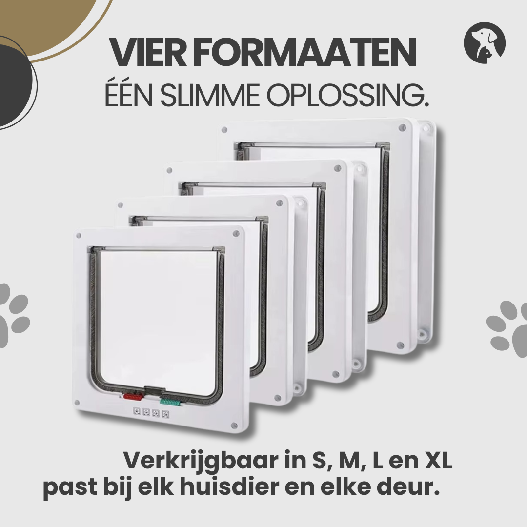 Kattenluik verkrijgbaar in vier formaten van S tot XL voor katten en kleine honden