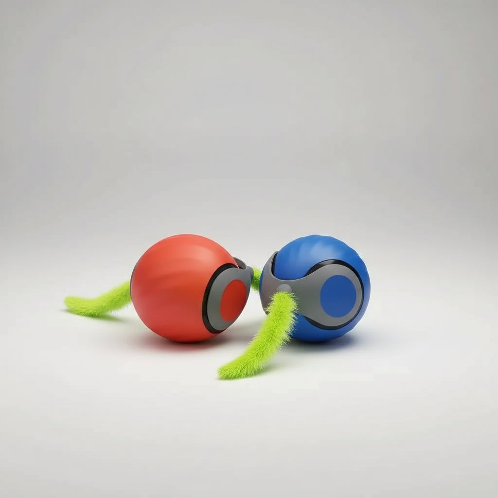 Interactieve kattenballen met veertjes